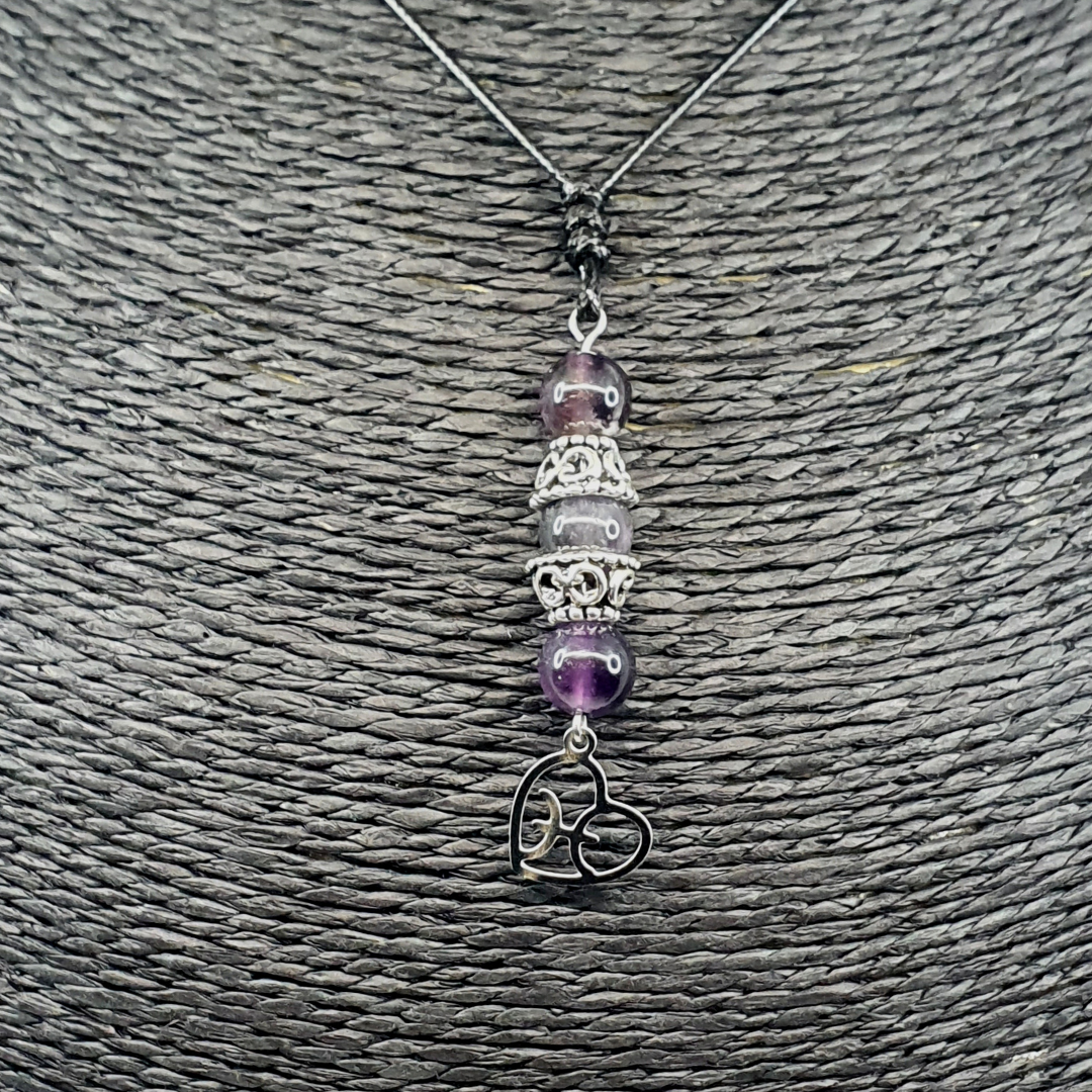 Collier Astro - Poisson - Améthyste 8 mm