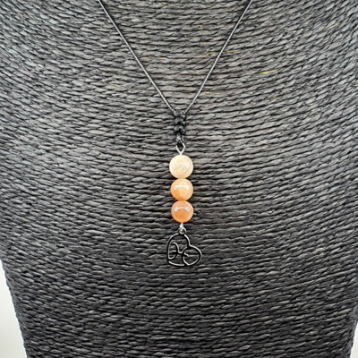 Collier Astro - Poisson - Pierre de Lune 8 mm
