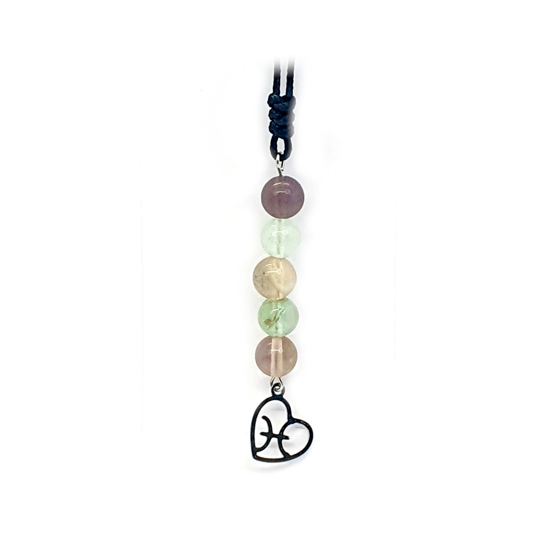 Collier Astro - Poisson - Fluorite 8 mm