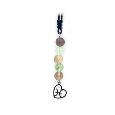 Collier Astro - Poisson - Fluorite 8 mm