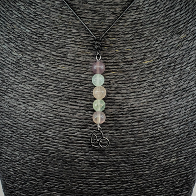 Collier Astro - Poisson - Fluorite 8 mm