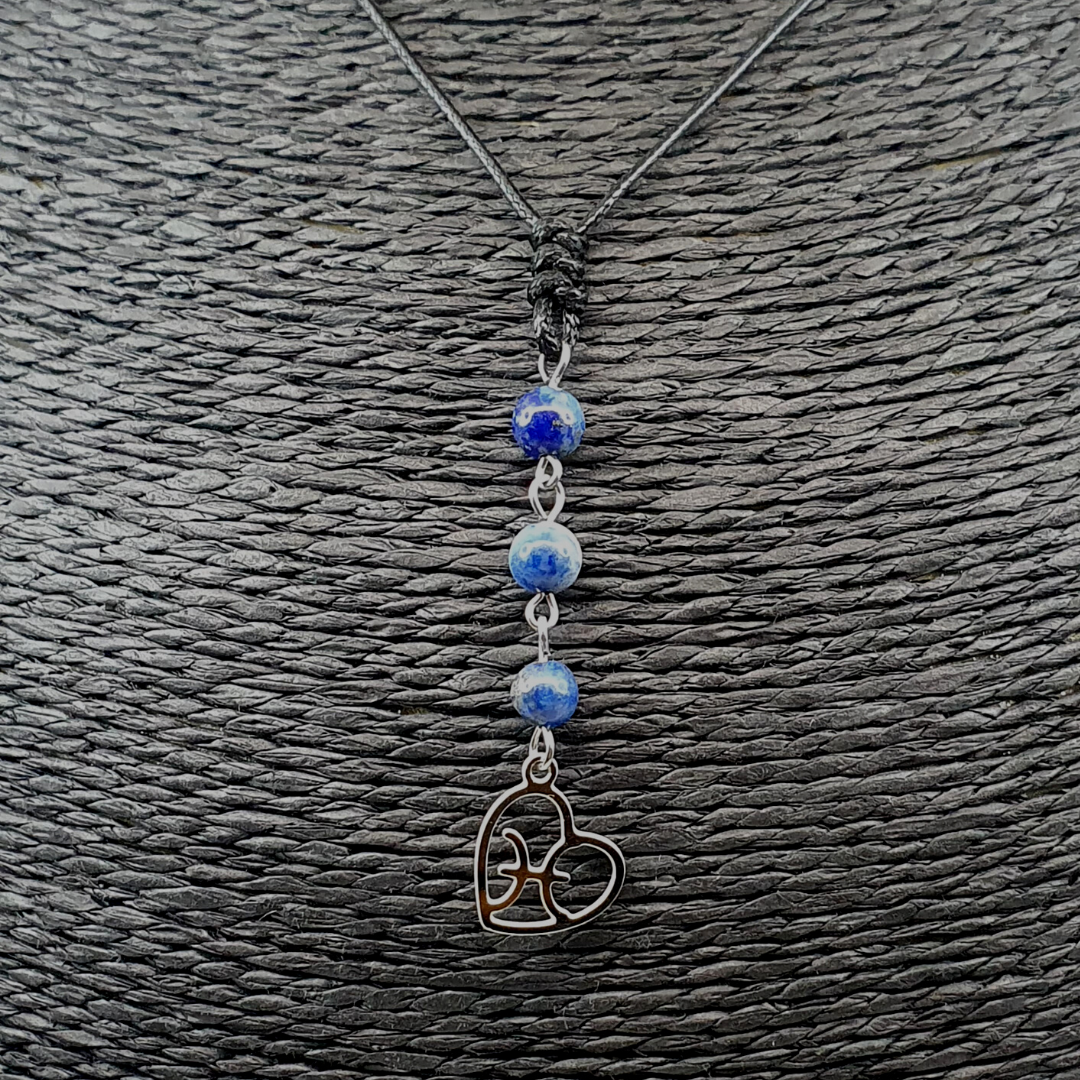 Collier Astro - Poisson - Lapis Lazuli 6 mm