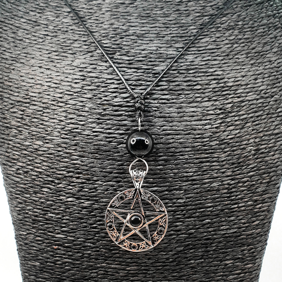 Collier pentacle - Tourmaline - 12 mm