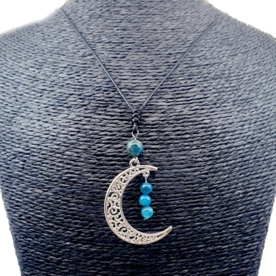 Collier Lune - Apatite - 6 et 8 mm