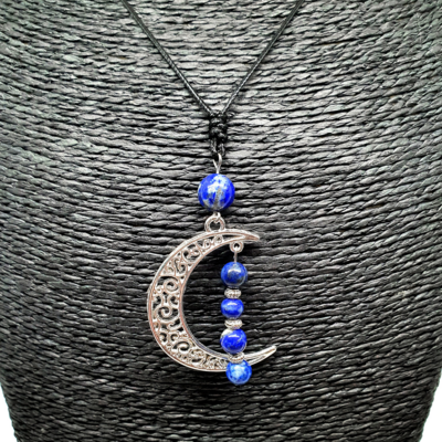 Collier Lune - Lapis Lazuli - 6 et 8 mm