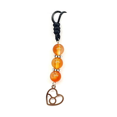 Collier Astro - Taureau - Cornaline 8 mm