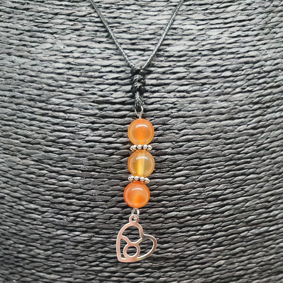 Collier Astro - Taureau - Cornaline 8 mm