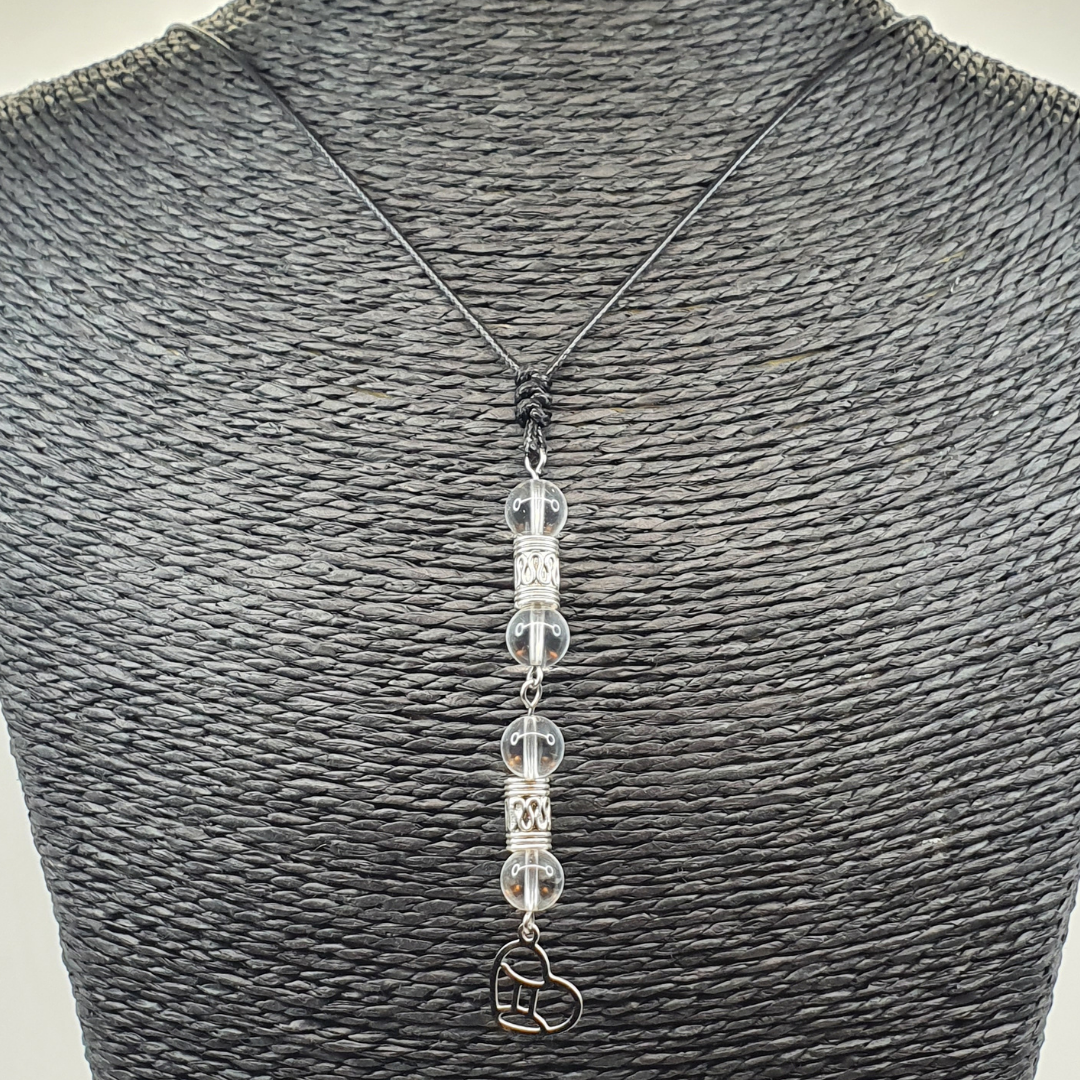 Collier Astro - Gémeau - Cristal de roche 8 mm