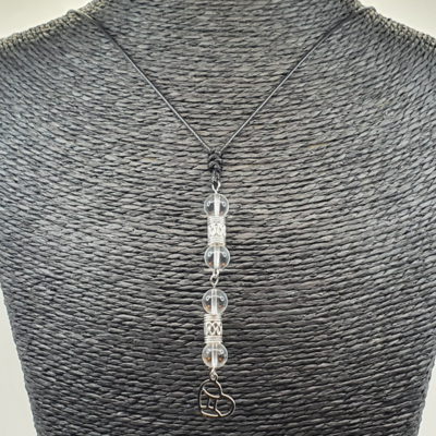 Collier Astro - Gémeau - Cristal de roche 8 mm