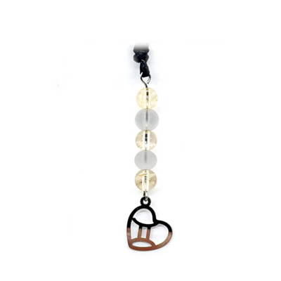 Collier Astro - Gémeau - Citrine &amp; Cristal de roche 8 mm