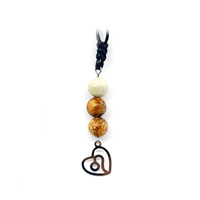 Collier Astro - Lion - Jaspe paysage 8 mm
