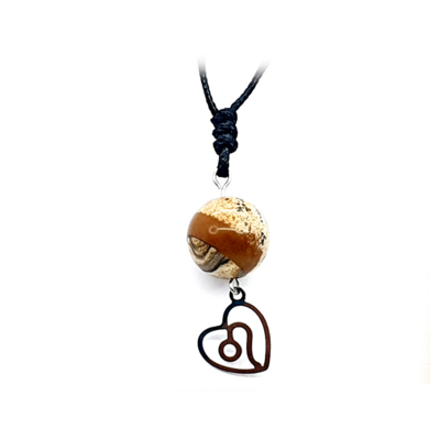 Collier Astro - Lion - Jaspe paysage 14 mm