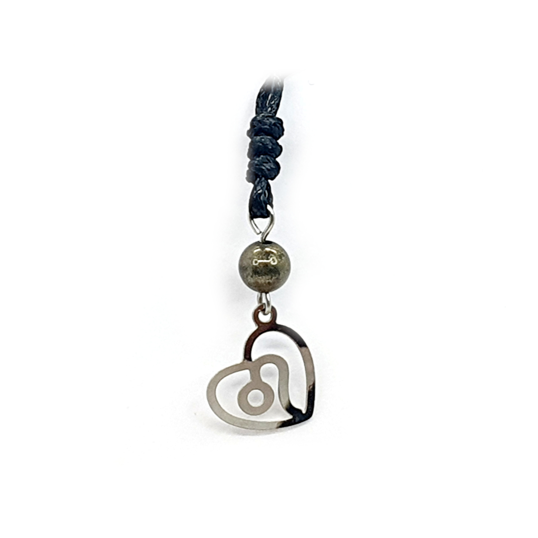 Collier Astro - Lion - Pyrite 6 mm