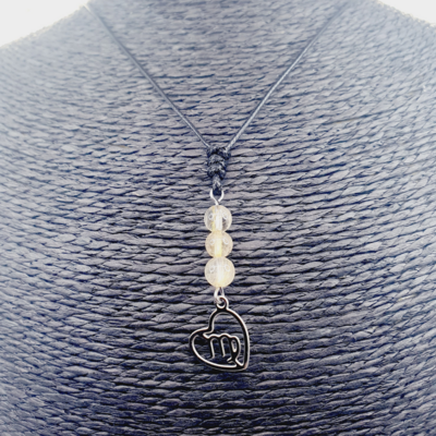 Collier Astro - Vierge - Quartz Rutile 6 mm