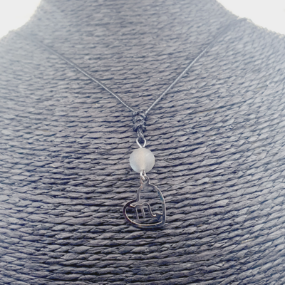 Collier Astro - Scorpion - Labradorite mat 8 mm