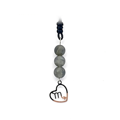 Collier Astro - Scorpion - Labradorite mat 8 mm