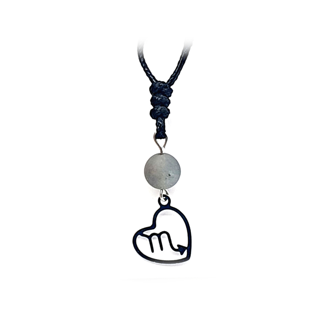 Collier Astro - Scorpion - Labradorite mat 8 mm