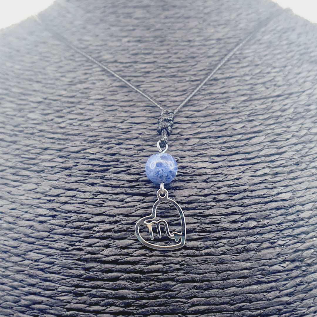 Collier Astro - Scorpion - Sodalite 8 mm