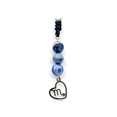 Collier Astro - Scorpion - Sodalite mat 8 mm