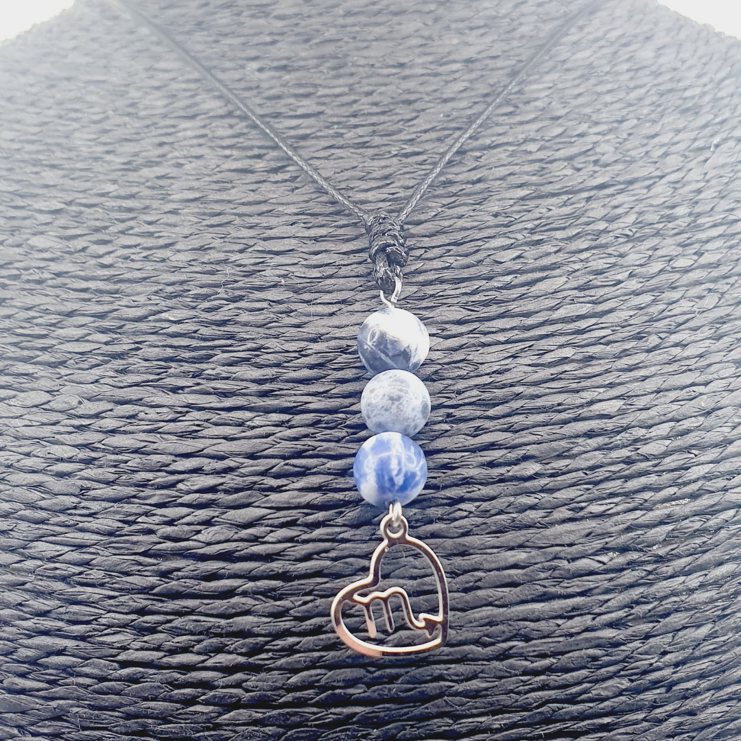 Collier Astro - Scorpion - Sodalite mat 8 mm