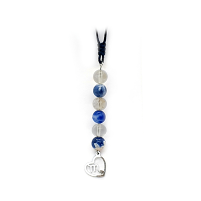 Collier Astro - Scorpion - Sodalite &amp; Citrine 8 mm