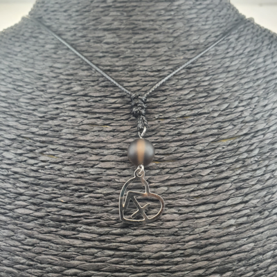Collier Astro - Sagittaire - Quartz fumé mat 8 mm