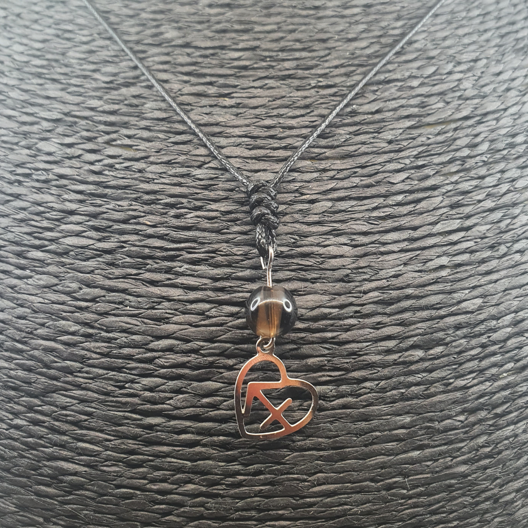 Collier Astro - Sagittaire - Quartz fumé 8 mm