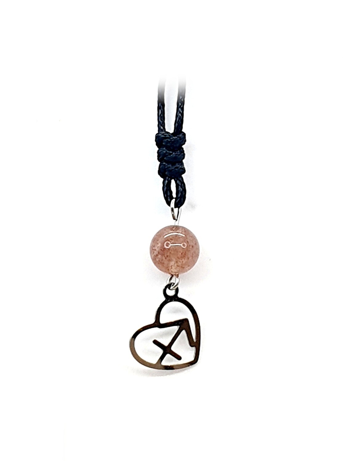 Collier Astro - Sagitaire - Quartz hématoïde - 8 mm