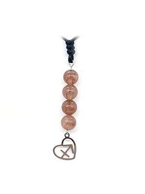 Collier Astro - Sagittaire - Quartz hématoïde - 8 mm