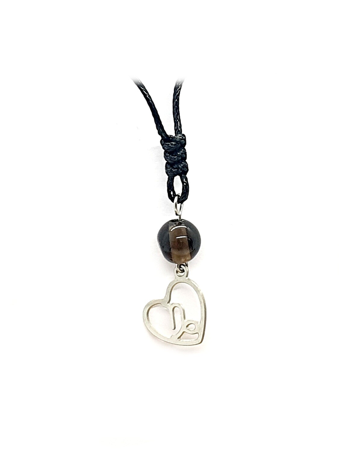 Collier Astro Capricorne - Quartz fumé - 8 mm