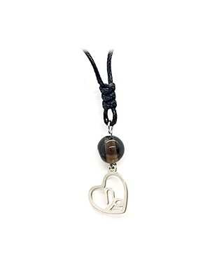Collier Astro Capricorne - Quartz fumé - 8 mm