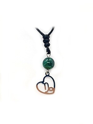 Collier Astro Capricorne - Malachite - 8 mm