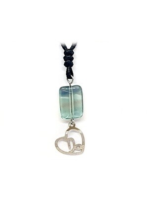 Collier Astro Capricorne - Fluorite - 14x10x6mm