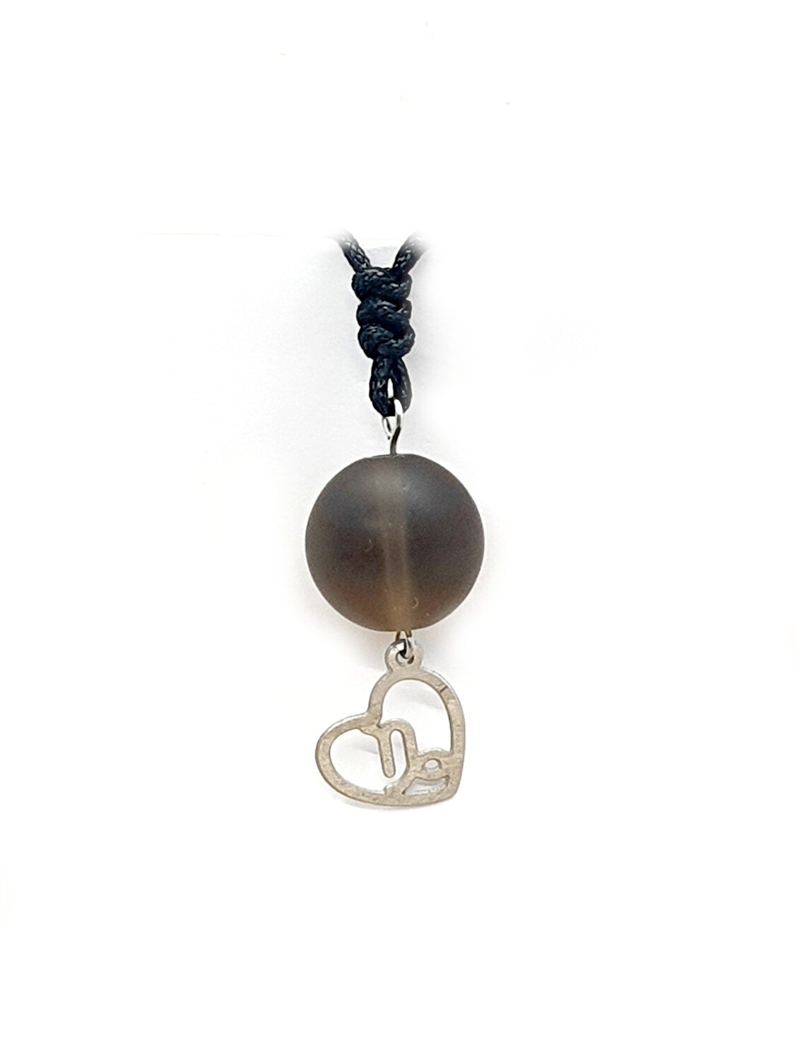 Collier Astro Capricorne - Quart fumé mat - 16 mm
