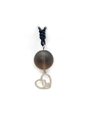 Collier Astro Capricorne - Quart fumé mat - 16 mm