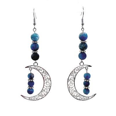 Boucles d&#39;oreilles Apatite mat