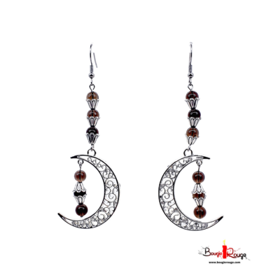 Boucles d'Oreilles Quartz fumé 6 mm