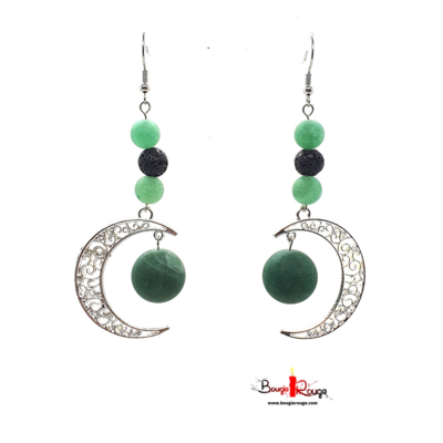 Boucles d'Oreilles - Aventurine - 8 et 16 mm
