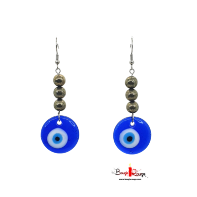 Boucles d'Oreilles - Pyrite - 8 mm