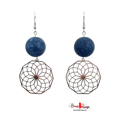Boucles d'Oreilles - Dumortiérite - 20 mm