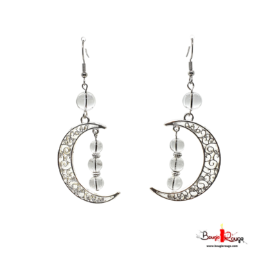 Boucles d'Oreilles - cristal de roche  - 6 et 8 mm