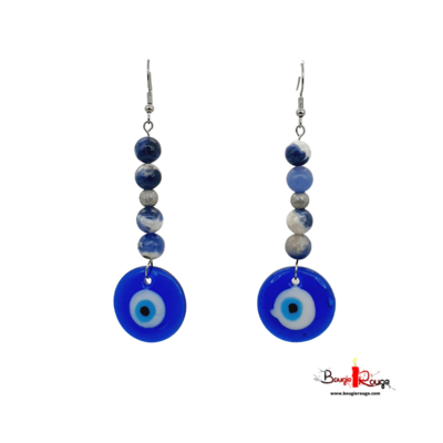 Boucles d'Oreilles - Sodalite - 8 mm