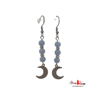 Boucles d'Oreilles Angélite - 6 mm