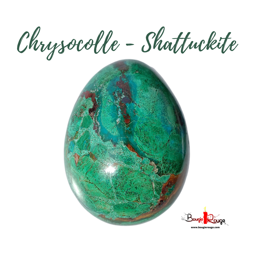 Oeuf Chrysocolle-Shattuckite
