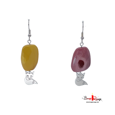 Boucles d'Oreilles - Mookaïte - 18x24mm