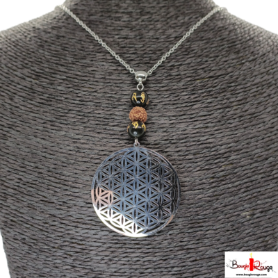 Collier - Obsidienne noire Ôm - 8 mm