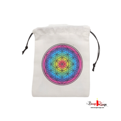 Pochette - Fleur de vie multicolore