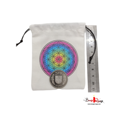 Pochette - Fleur de vie multicolore