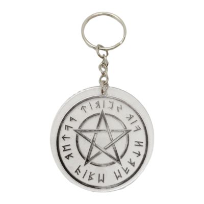 Porte-clés Pentacle avec runes