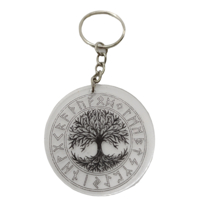 Porte-clés Yggdrasil avec runes